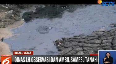 Kepolisian dan Dinas Lingkungan Hidup dan Kehutanan Kabupaten Bekasi telah mengobservasi lokasi pembuangan limbah ilegal di Desa Segara Makmur, Bekasi, Jawa Barat.