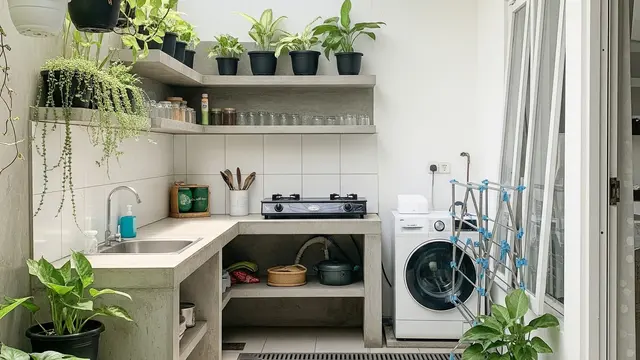 6 Desain Dapur dengan Area Cuci agar Tidak Lembap, Solusi Rumah Lebih Bersih
