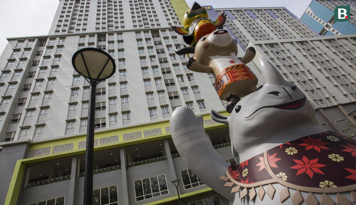 Suasana Wisma Atlet di Kemayoran, Jakarta, Senin (26/2/2018). Lokasi ini akan dijadikan tempat tinggal para atlet pada ajang Asian Games 2018. (Bola.com/Vitalis Yogi Trisna)