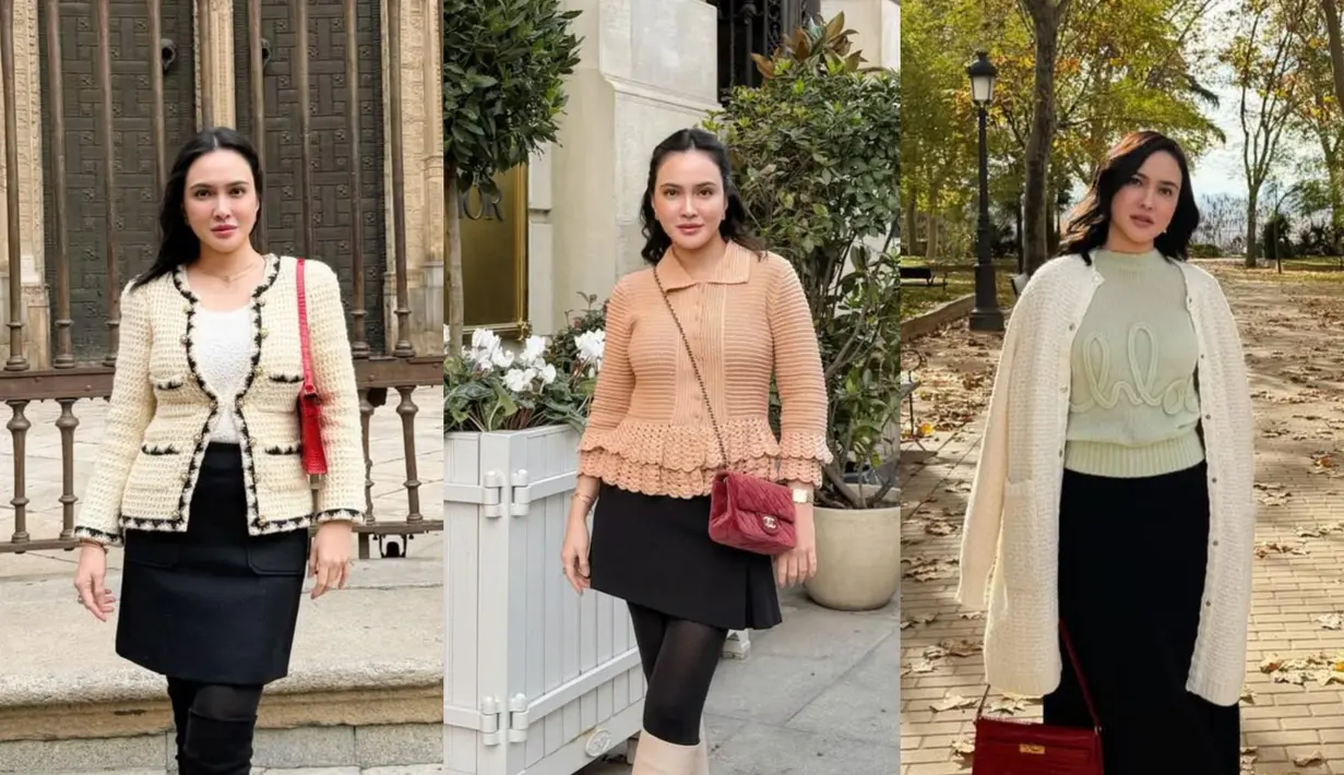 Hobi travelling, kali ini Shandy Aulia andalkan padu padan knitwear saat liburan di Eropa. Penasaran seperti apa gaya busananya?