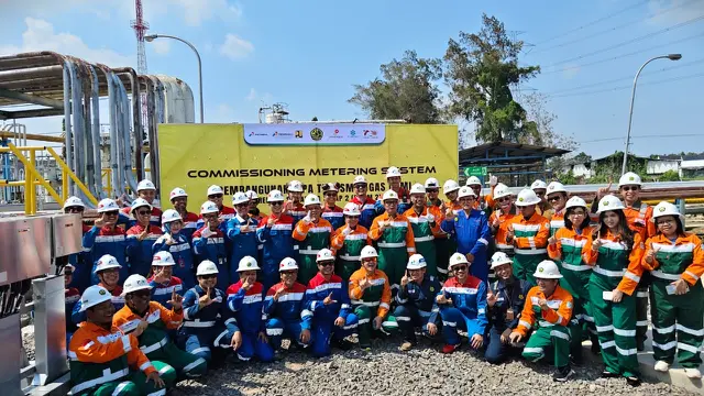 Kesiapan operasional Pipa Cisem II lewat seremonial Commissioning Pipeline Cisem II dan Integrasi Sistem Transmisi Gas bersama PT Pertamina Gas (Pertagas) dan PT PGN Tbk di Stasiun Kandang Haur Timur (KHT), Jawa Barat. (Foto: Istimewa)