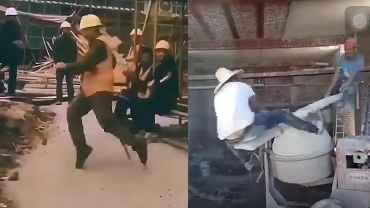 6 Video Aksi Kuli Bangunan Isi Waktu Luang di Tempat Proyek Ini Kocak