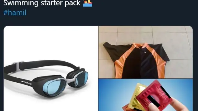 meme hamil karena berenang