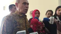 Kivlan Zen tiba di Bareskrim Polri, Jl Trunojoyo, Jakarta Selatan, Senin (13/5/2019)