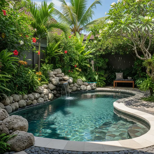 9 Ide Halaman Belakang Rumah dengan Kolam Renang Mini, Ciptakan Spot Relaksasi