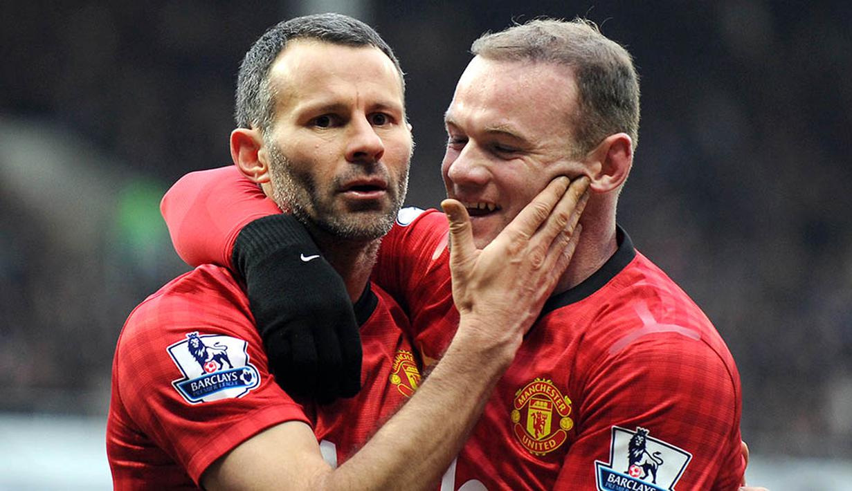 Ryan Giggs mampu membukukan 145 penampilan bersama Setan Merah di Liga Champions. Hanya Iker Casillas bersama Real Madrid (156), dan Xavi Hernandez bersama Barcelona (151) yang mampu melewati pencapaiannya. (AFP/Olly Greenwood)
