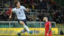Kemenangan terbesar Italia ketika ditukangi Mancini yaitu saat menjamu Armenia pada kualifikasi Euro 2020. Walapun hanya menggunakan skuat lapis duanya, mereka mampu pesta 9-1 ke gawang Armenia. (Foto: AFP/Andreas Solaro)