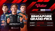 Jadwal Formula 1 Singapore Airlines Singapore Grand Prix 2026: Qualifying dan Race Digelar Malam di Vidio