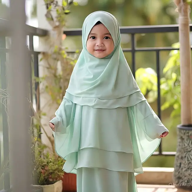 Model Gamis Anak Polos
