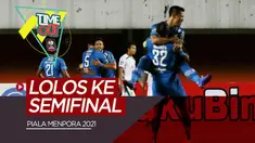 Berita video Time Out, highlights perempat final Piala Menpora 2021, Persib, PSM, Persija, PSS Sleman lolos