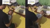 Video viral momen kocak menidurkan bayi (Sumber: Twitter/ReceinAja)