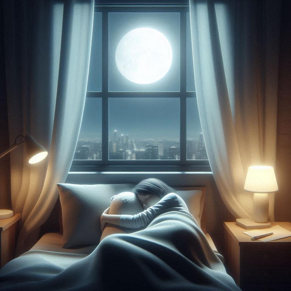 Ilustrasi Tidur Menggunakan Guling