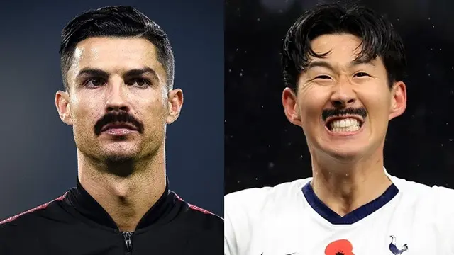 Diedit Berkumis, Penampilan 7 Pemain Sepak Bola Ini Bikin Pangling