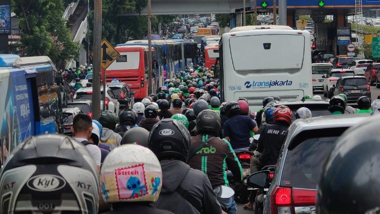 Kemacetan di Pancoran Jaksel