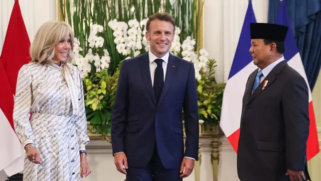 Momen Akrab Presiden Prabowo Subianto dan Presiden Prancis Emmanuel Macron Jelang Pertemuan Empat Mata