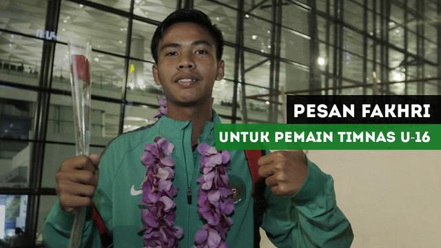 Pemain Timnas Indonesia U-16, David Maulana mengungkapkan pesan pelatih dari pelatih Fakhri Husaini.