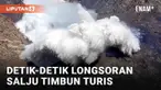 Momen menegangkan terekam kamera turis di pegunungan Tian Shan di Kirgistan. Turis bernama Harry Shimmin tersebut mengabadikan momen salju longsor dari puncak pegunungan. Tak diduga longsoran sampai menimbun perekam yang berjarak beberapa kilometer.