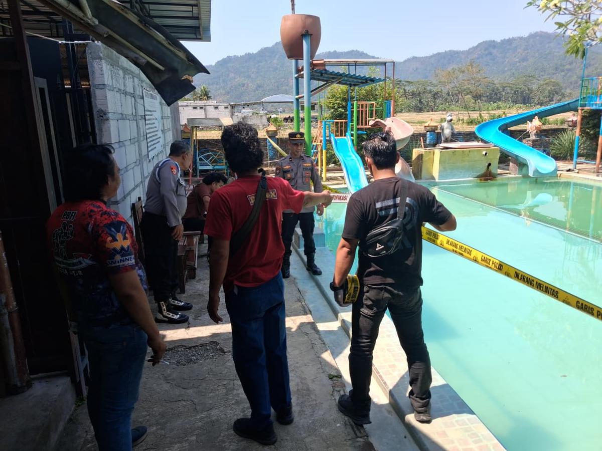 Lokasi kolam renang siswa sd meninggal tenggelam di trenggalek. (merdeka.com/erwin yohanes).
