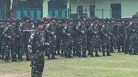 Pasukan TNI ke Kabupaten Nduga, dalam rangka pengamanan infrastruktur. (Liputan6.com/Kodam Cenderawasih/Katharina Janur)
