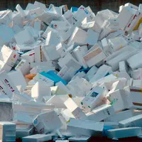 Tumpukan styrofoam yang membuat pencemaran sampah. (unsplash.com/@jonasgerlach)