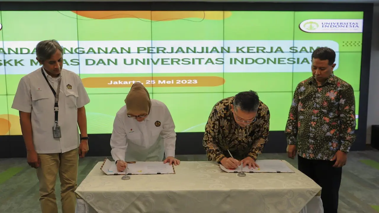 SKK Migas menggandeng Universitas Indonesia untuk meningkatkan kemampuan sumber daya manusia (SDM) di industri hulu migas. (Dok SKK Migas)