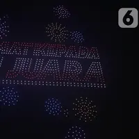 Atraksi Drone Hiasi Langit Stadion Si Jalak Harupat