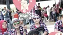 Pendukung setia Basuki Tjahaja Purnama (BTP) atau Ahok, Ahokers berkumpul di RTH Kalijodo, Jakarta, Kamis (24/1). Acara ini sekaligus sebagai ajang silaturahmi sesama pendukung Ahok. (Liputan6.com/Faizal Fanani)