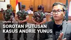Amnesty Internasional Indonesia menyayangkan putusan terdakwa dalam kasus penyiraman air keras terhadap aktivis Andrie Yunus. Organisasi hak asasi manusia itu menilai putusan Hakim belum menjawab tuntutan keadilan korban.