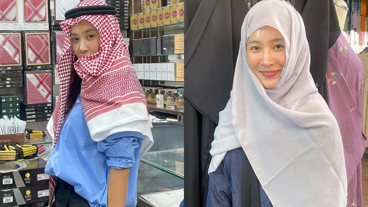 Berkunjung ke Arab Saudi, Yuri SNSD Tampil Kece Kenakan Sorban hingga Kerudung