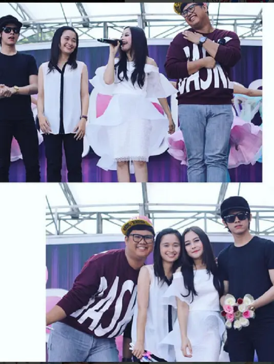  Ultah Prilly ikut dirayakan di program Inbox SCTV yang juga menghadirkan Aliando Syarief. (Via Instagram/@prillylatuconsina96)