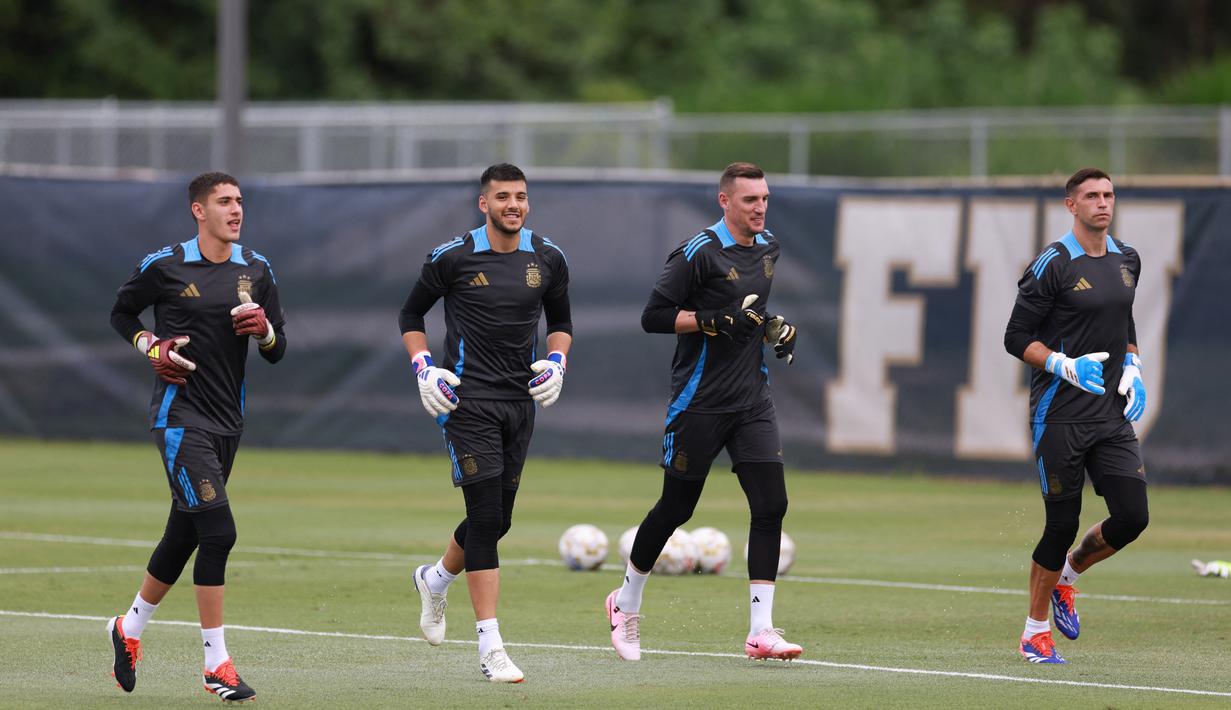 Jika Tim Tango menang, itu akan menjadi trofi ketiga berturut-turut bagi tim nasional Argentina. (Carmen Mandato / GETTY IMAGES NORTH AMERICA / Getty Images via AFP)
