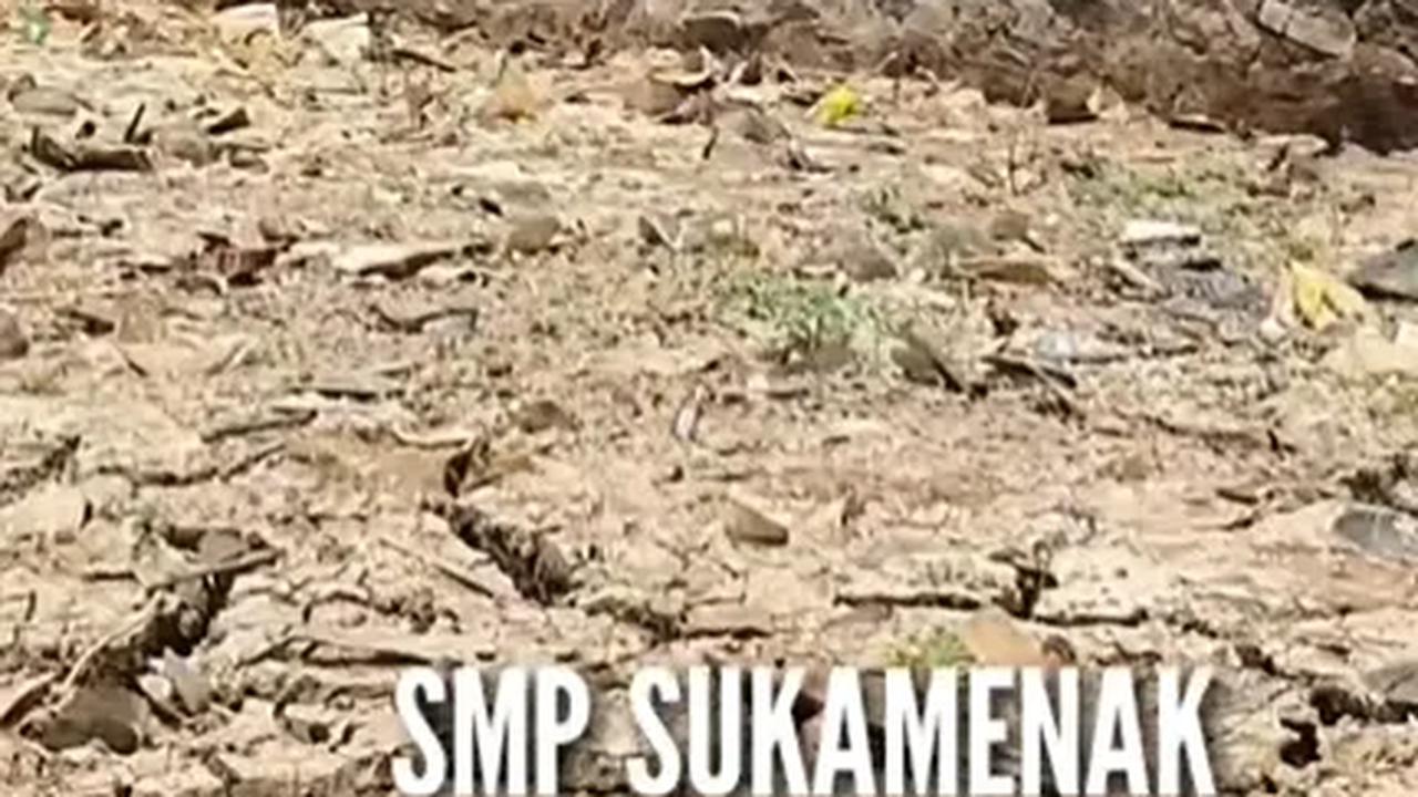 Penampakan Puing SMP Sukamenak Muncul Kembali di Waduk Jatigede yang Surut, Dulu Jadi Tempat Menuntut Ilmu