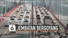 Fenomena unik terjadi di jembatan guangdong. Jembatan ini bergoyang beberapa detik dan sempat menimbulkan kepanikan masyarakat yang sedang melintas.