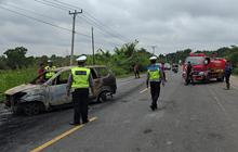 Mobil Diduga Bawa BBM Ilegal Hangus Terbakar di Sumsel, Pengemudi Kabur