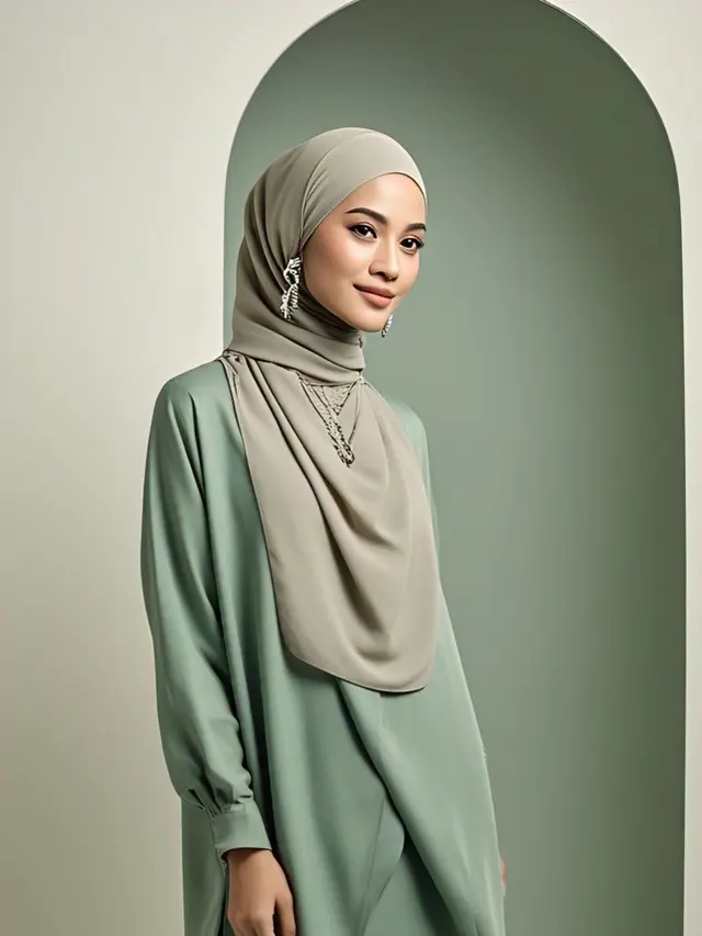Tunik Ceruty A-Line Asimetris