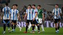 Kemenangan atas Bolivia membuat Argentina kian kokoh di puncak klasemen sementara dengan 22 poin dari 10 pertandingan. (Luis ROBAYO/AFP)