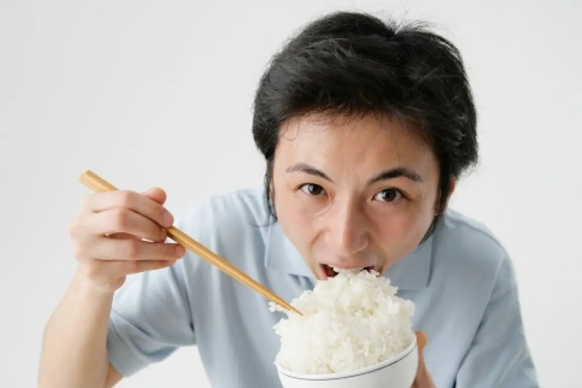 makan nasi putih