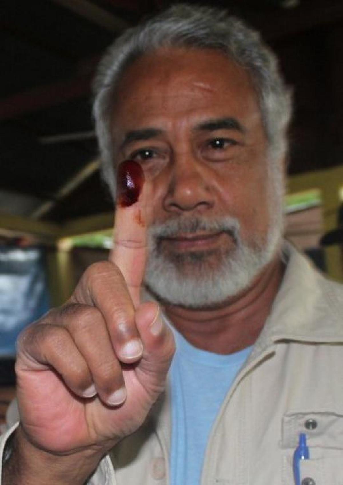 Xanana nyoblos di Pilpres Timor Leste