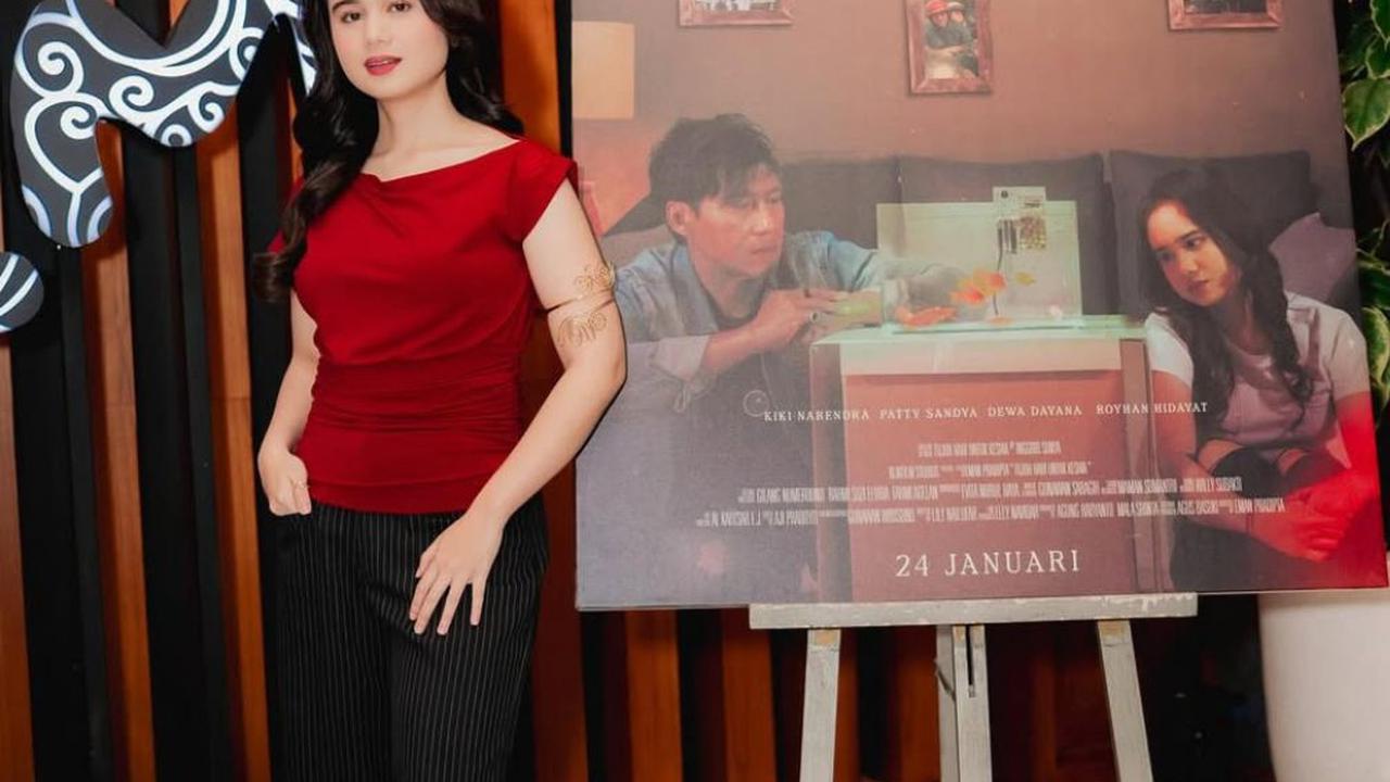 Potret Tissa Biani Memukau di Launching Film '7 HARI UNTUK KESHIA', Busana Merah yang Memesona