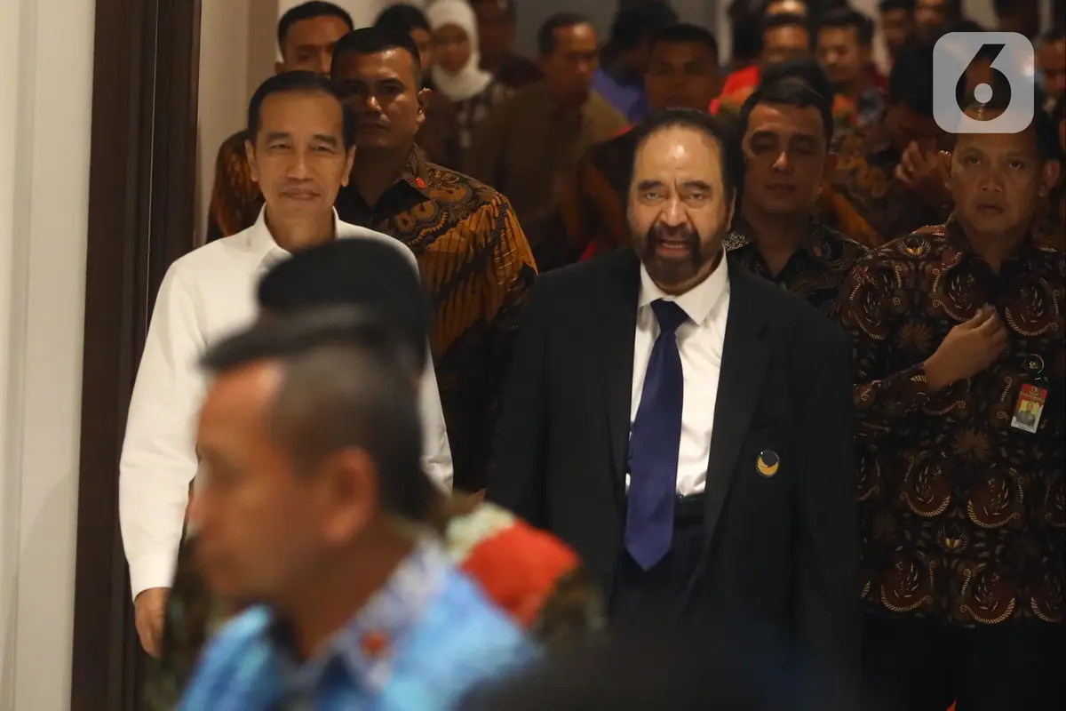 Surya Paloh Sambut Jokowi di HUT Nasdem