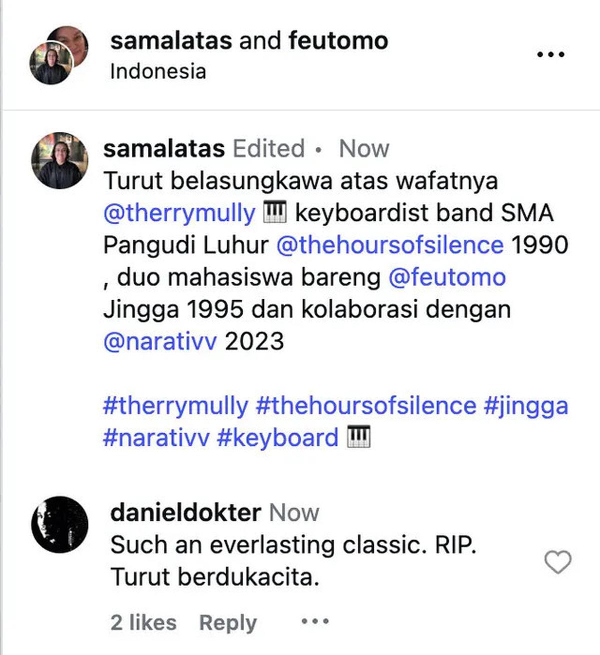 Musisi Therry Mully Meninggal Dunia, Dulu Personel Jingga dengan Lagu Hit Tentang Aku