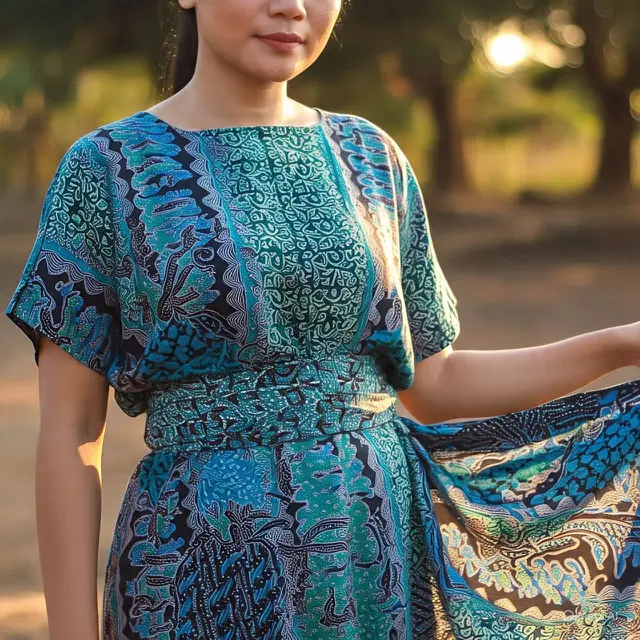 Model Dress Batik Kekinian untuk Orang Gemuk
