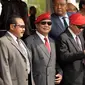 Ketua Umum Partai Gerindra Prabowo Subianto hadir dalam upacara Sertijab Danjen Kopassus di Mako Kopassus, Jakarta, Jumat (24/10/2014). (Liputan6.com/Helmi Fithriansyah)