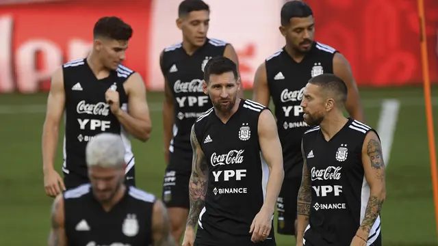 Foto: Lionel Messi Siap Diturunkan Melawan Honduras, Yuk Intip Aksinya saat Sesi Latihan Terakhir Bersama Timnas Argentina