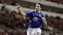 Mikel Arteta (284 laga) Arteta memiliki catatan sebanyak 284 kali penampilan saat membela Everton pada 2005-2011. (AFP/Graham Stuart)
