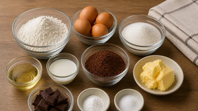 Bahan-bahan untuk Bolu Coklat Moist