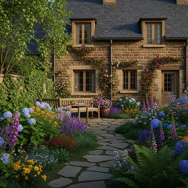 Contoh Rumah Sederhana untuk Hari Tua dengan Halaman Belakang Luas untuk Kebun Santai