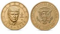 Koin US$ 1 Bergambar Donald Trump Terbit, Ini Penampakannya