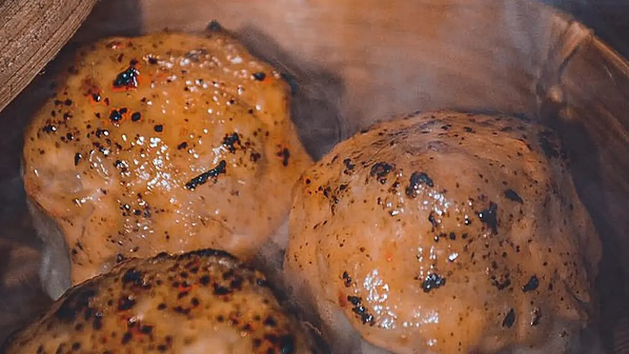 Sajian dimsum saus mentai