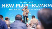Menteri Koperasi dan UKM (MenKopUKM) Teten Masduki  dalam peluncuran New PLUT di Lombok, Nusa Tenggara Barat, Kamis (27/1/2022). (Dok KemenkopUKM)